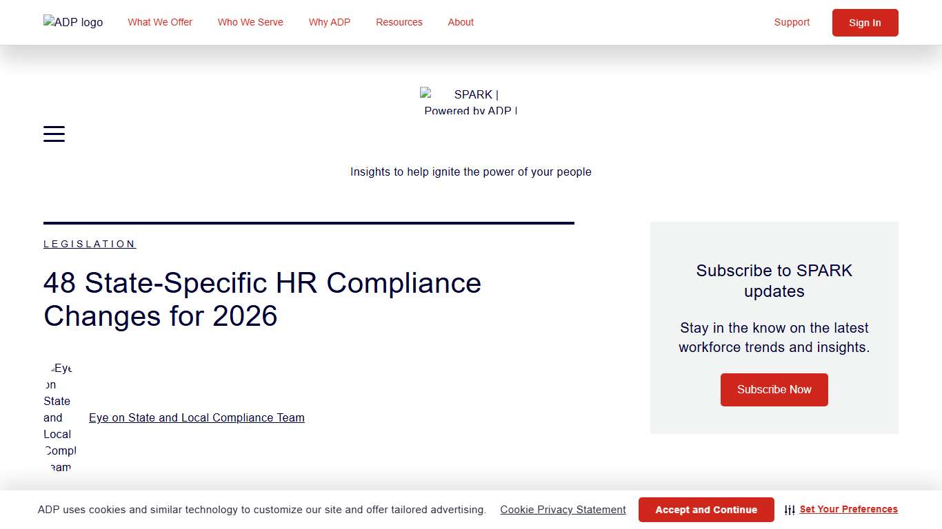 48 State-Specific HR Compliance Changes for 2026 SPARK Blog ADP